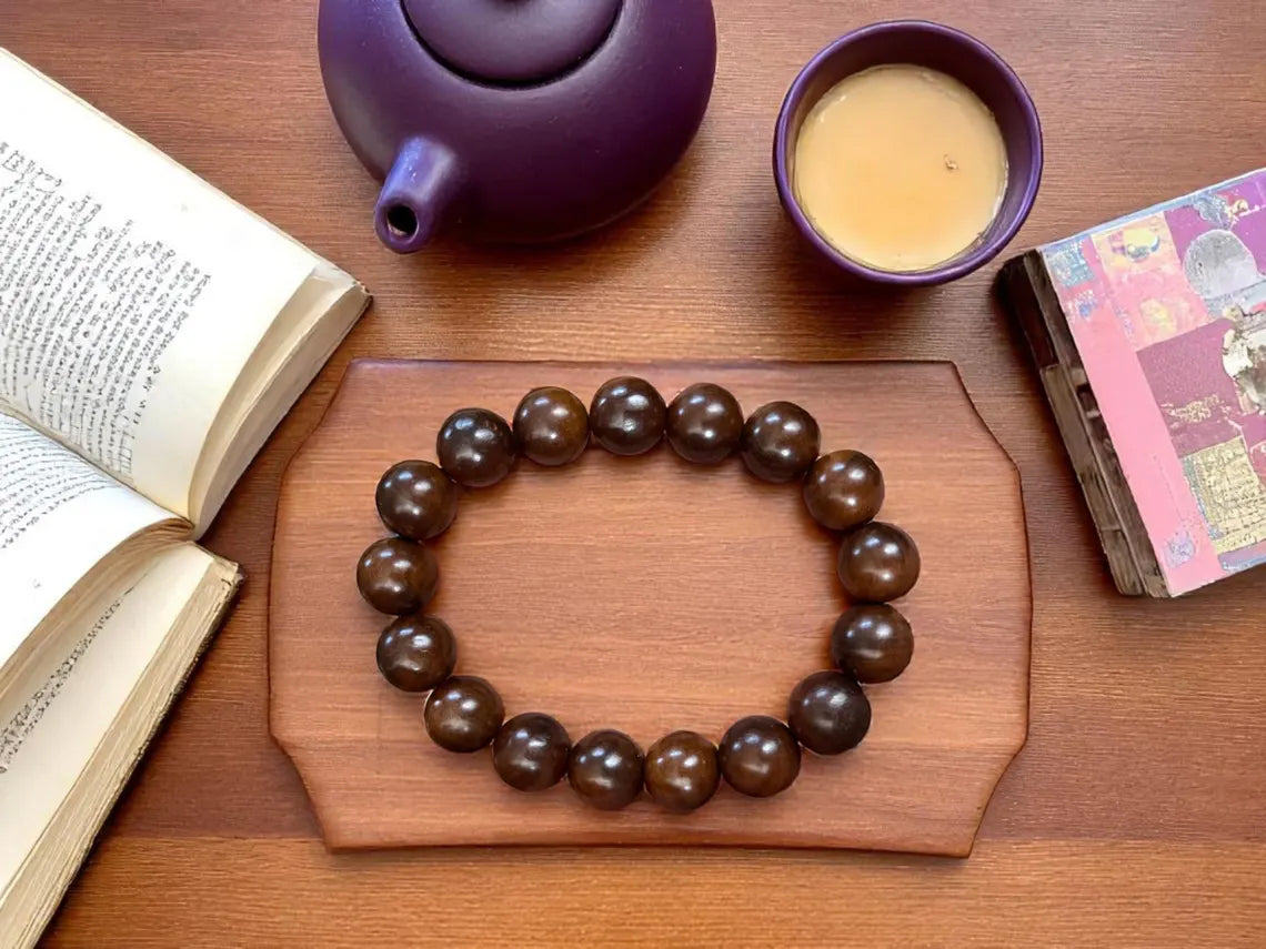 Taoist Protection Bracelet: Lightning Jujube Wood Bagua Amulet