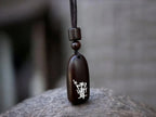 Taoist Talisman Necklace: Lightning Struck Jujube Wood Pendant, Sacred Symbol Protection