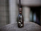 Taoist Talisman Necklace: Lightning Struck Jujube Wood Pendant, Sacred Symbol Protection