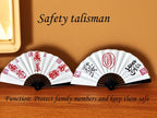 Handcrafted Taoist Talisman Fan: Authentic Feng Shui Blessing Gift