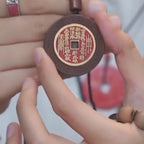 Hand-Carved Jujube Wood Pendant: Taoist Blessing, Wealth & Protection